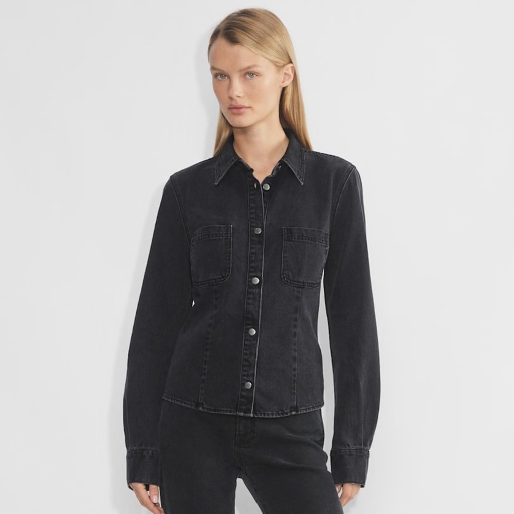 Aritzia The '90s Sculpt Denim Shirt